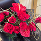 Scarlet Red Dozen Roses